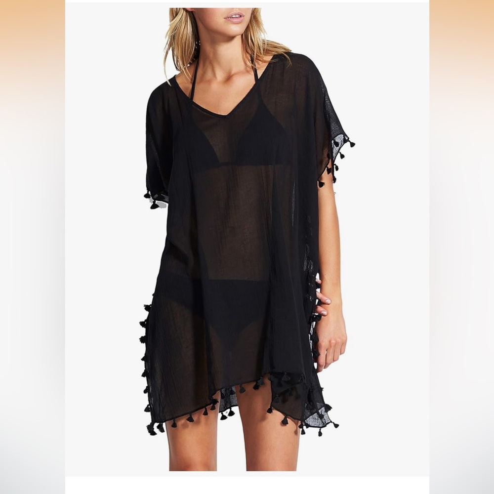 Seafolly Tassel Trim cover up
